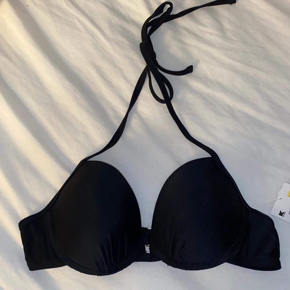 NWT Black Push Up Bikini Top